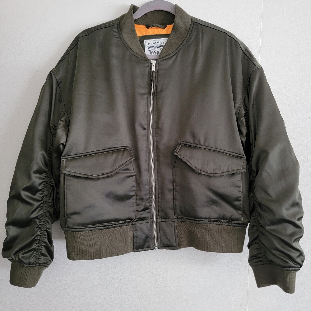 Authentic Levis Olive Green Bomber Jacket